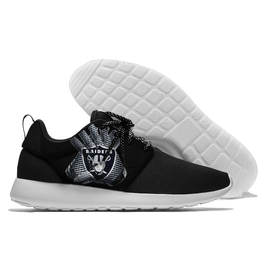 Men's NFL Oakland Raiders Roshe Style Lightweight Running Shoes 002